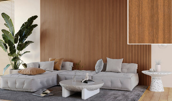 FC29 Walnut slat wall panel room example